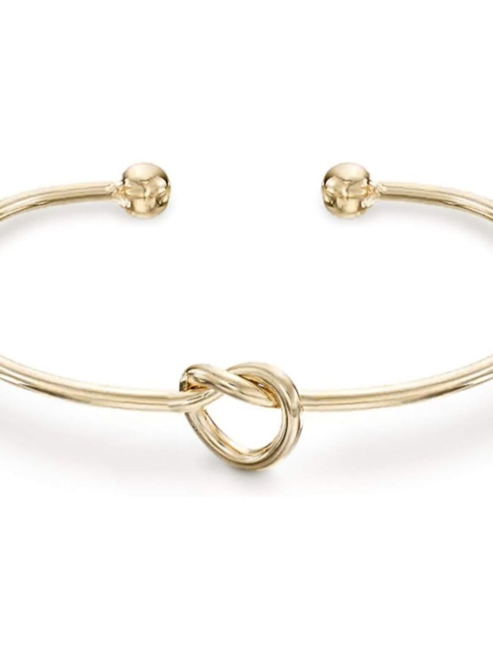 14K Gold Plated Adjustable Love Knot Bangle Bracelet - Gift-Ready Elegance